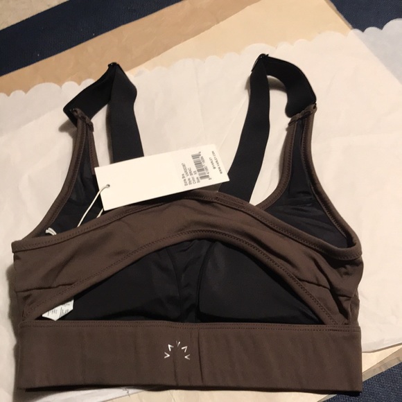 NWT Varley Edris Open Back Sports Bra in Solid Brown Size XS - Picture 4 of 5